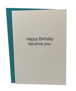 Happy Birthday Fabulous You Card