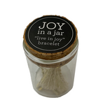 Live In Joy Bracelet in Glass and Cork Gift Jar