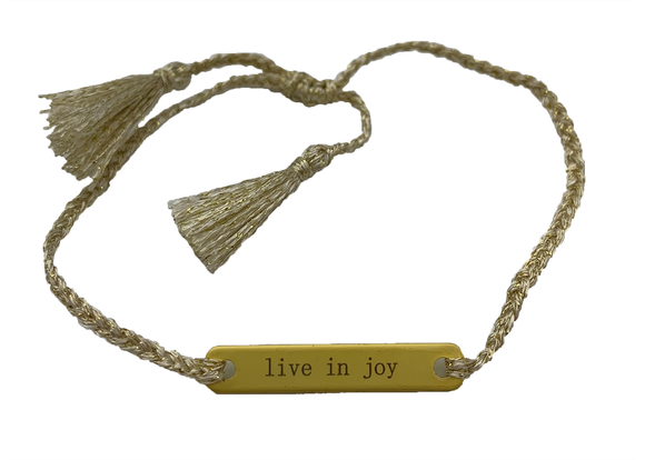 Live In Joy Bracelet in Glass and Cork Gift Jar