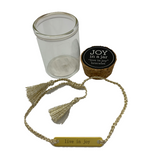 Live In Joy Bracelet in Glass and Cork Gift Jar