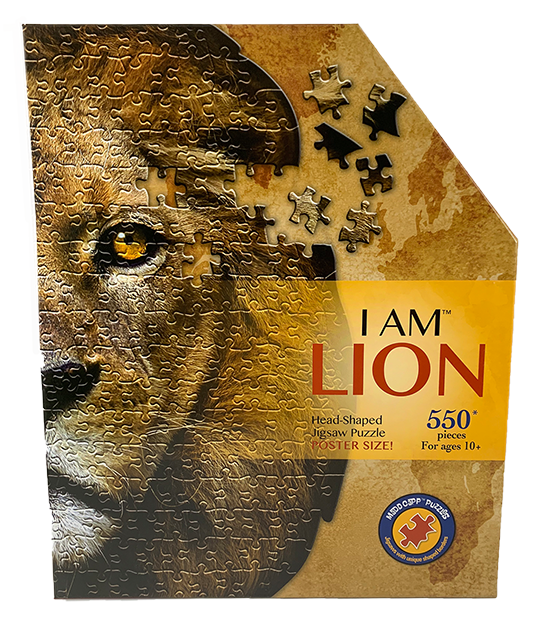 I AM™ LION Head-Shaped Jigsaw Puzzle 568 Pieces