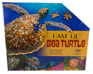 I AM™ LiL' SEA TURTLE Animal-Shaped Jigsaw Puzzle 100 Pieces