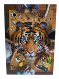 I AM™ TIGER Head-Shaped Jigsaw Puzzle 586 Pieces