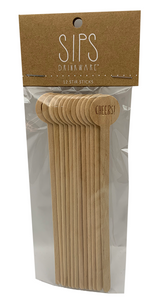 SALE SAVE 20% Cheers! Drink Stir Sticks Set of 12 Regular Price $3.99